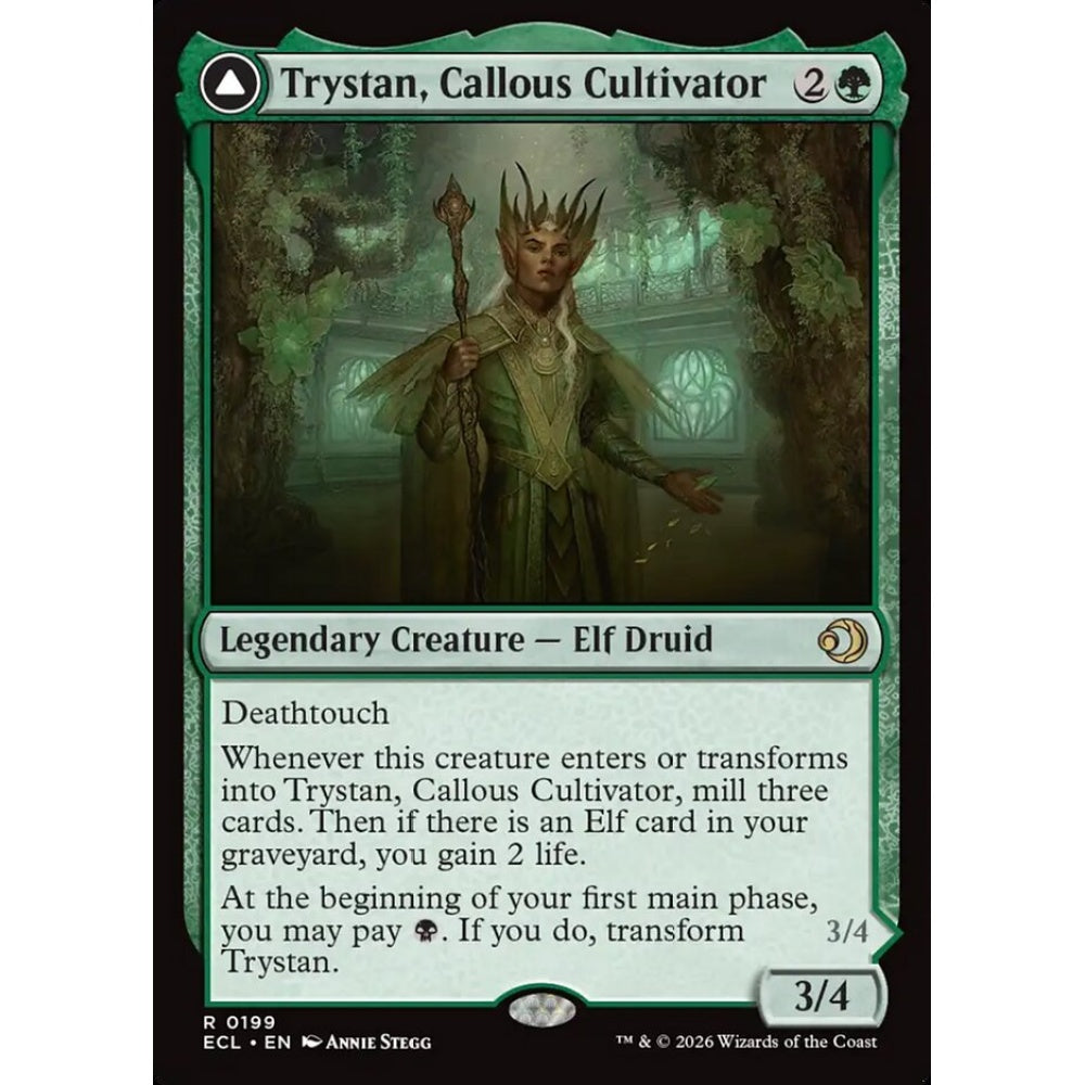 Trystan, Callous Cultivator // Trystan, Penitent Culler rare 199 Magic the Gathering Lorwyn Eclipsed