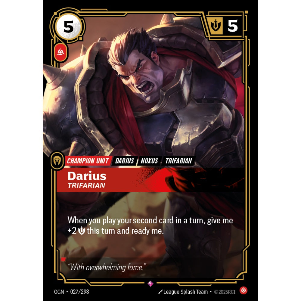 Darius, Trifarian OGN-027/298 Riftbound Card Game Origins Rare