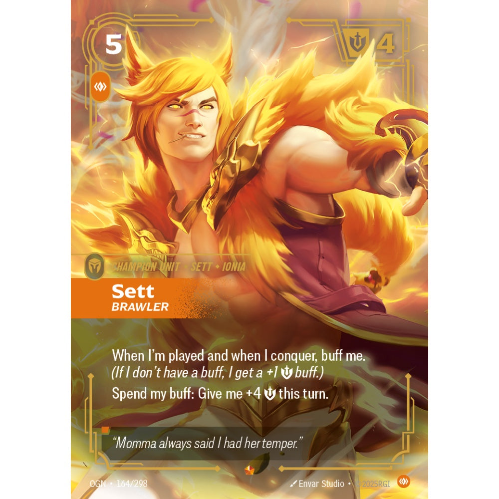 Sett, Brawler OGN-164/298 Riftbound Card Game Origins Epic
