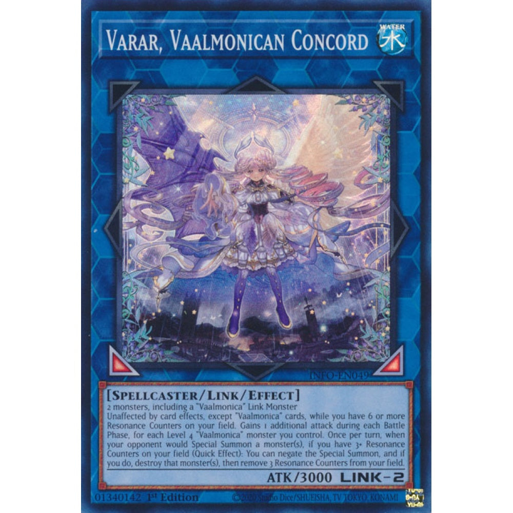 Varar, Vaalmonican Concord INFO-EN049 Super Super Rare Yu-Gi-Oh The Infinite Forbidden in Art