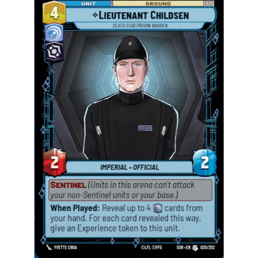 Lieutenant Childsen, 35, U, Star Wars Unlimited, Sparks Of Rebellion