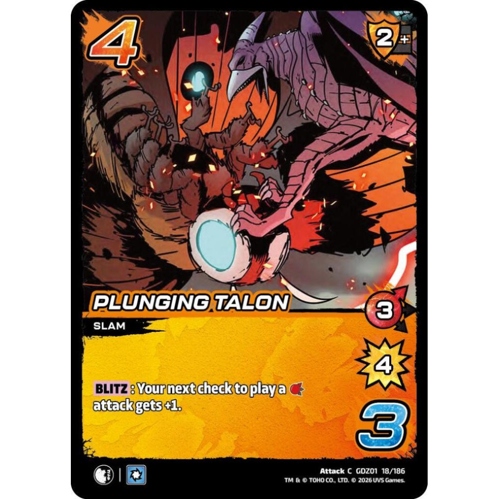 Plunging Talon GDZ01 18/186 GDZ01 Universus Godzilla: Reign of Kaiju Attack C