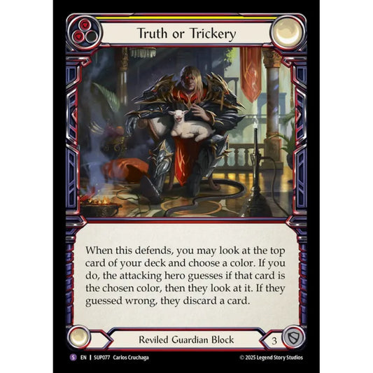 Truth or Trickery SUP077 Super-Rare Flesh & Blood Trading Card Game Super Slam in Regular Art