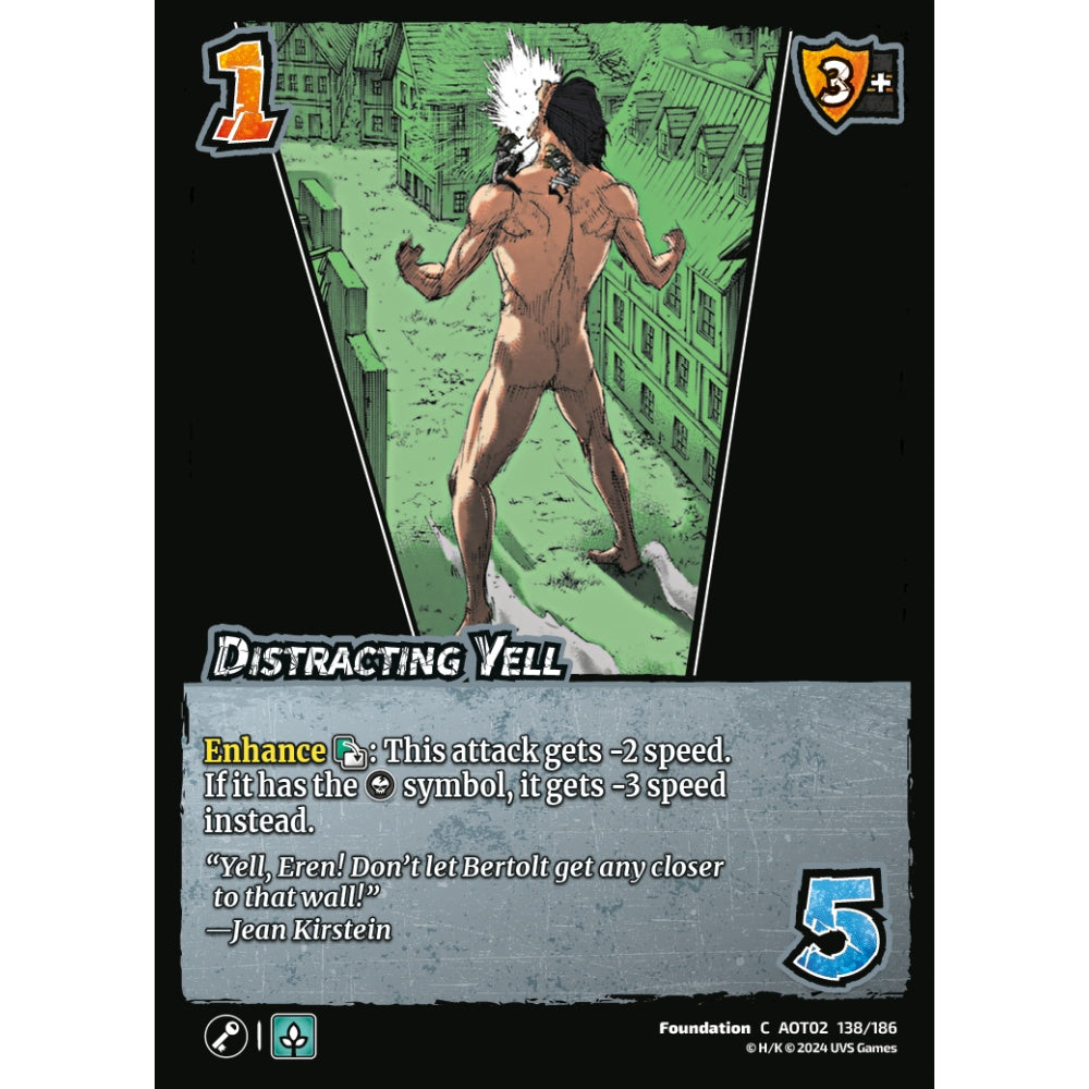 Distracting Yell, 138/186, AOT02, Universus, Attack on Titan: Origins of Power, Foundation, C