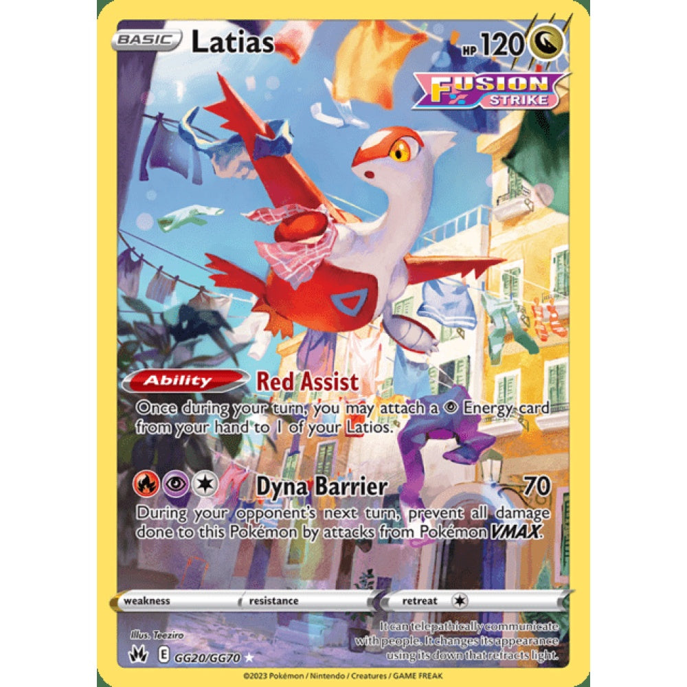 Latias Illustration Rare GG20/GG70 Pokemon Card Game Crown Zenith