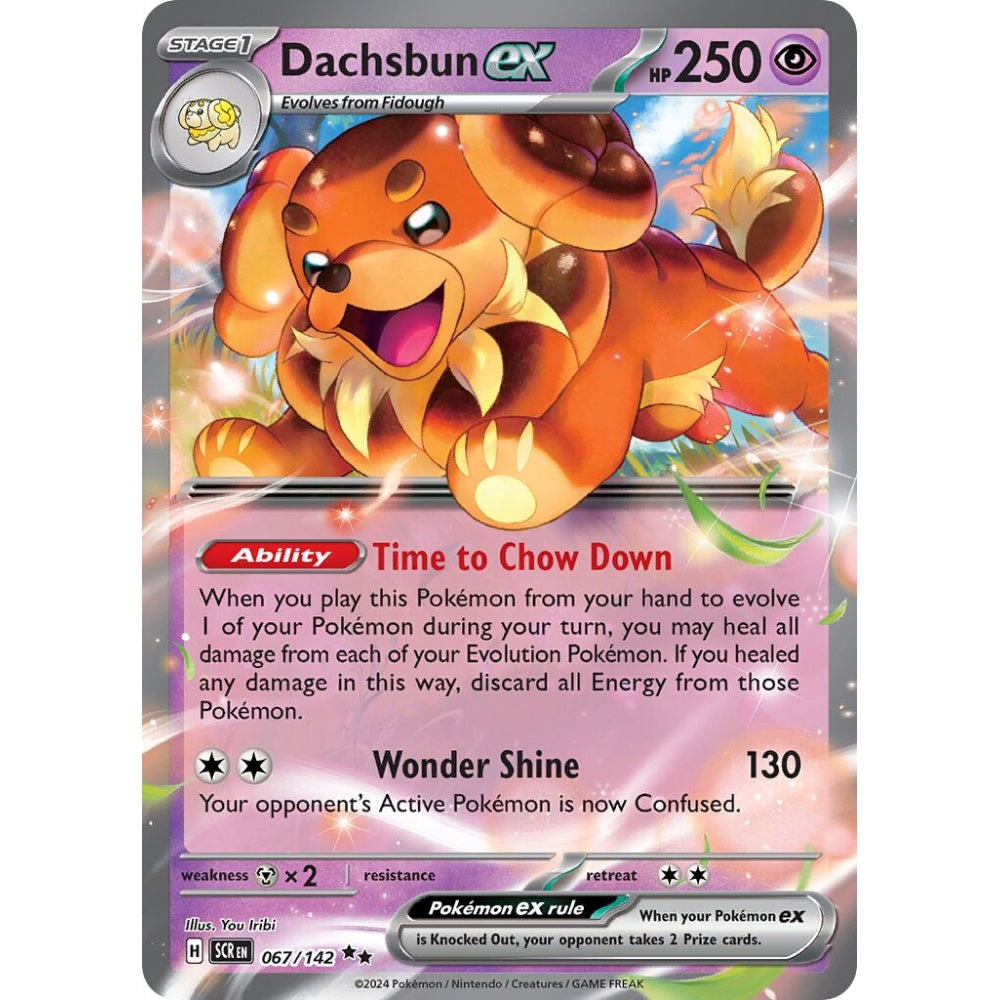 Dachsbun ex Double Rare 067/142 Pokemon Card Game Stellar Crown