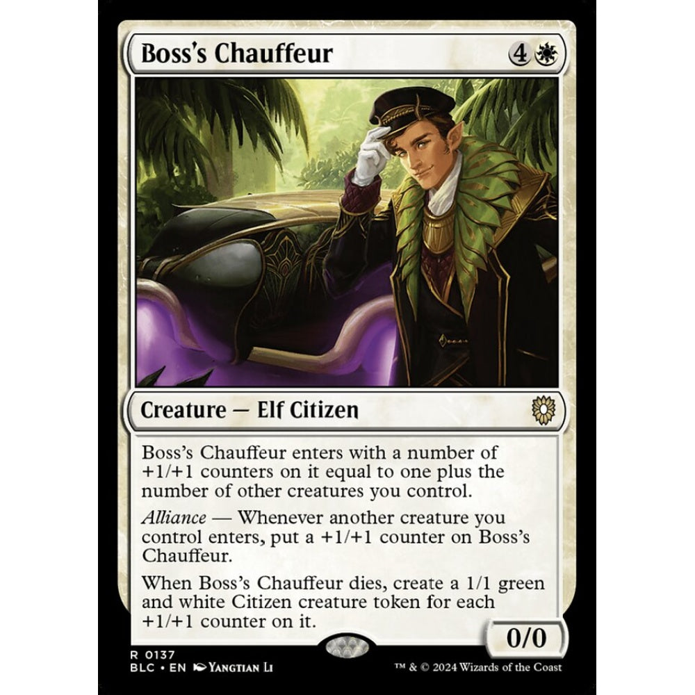 Boss's Chauffeur, 137, rare, Magic: The Gathering, Bloomburrow