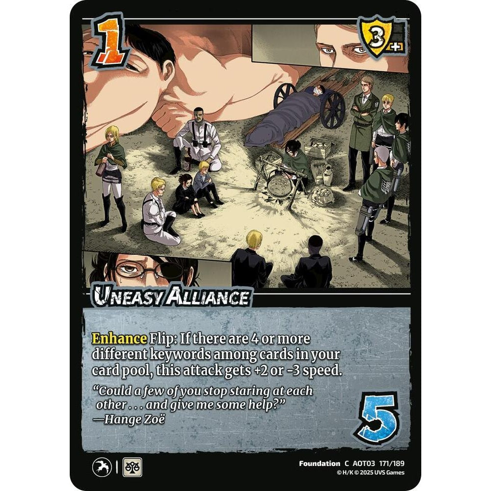 Uneasy Alliance 171/189 AOT03 Universus Attack on Titan: Apocalypse Foundation C