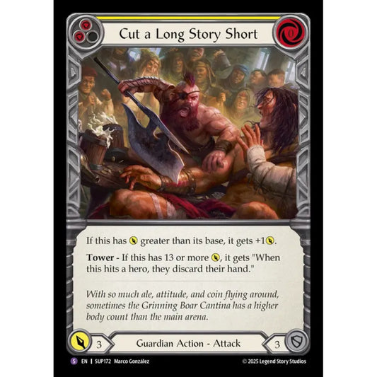 Cut a Long Story Short SUP172 Super-Rare Flesh & Blood Trading Card Game Super Slam in Regular Art