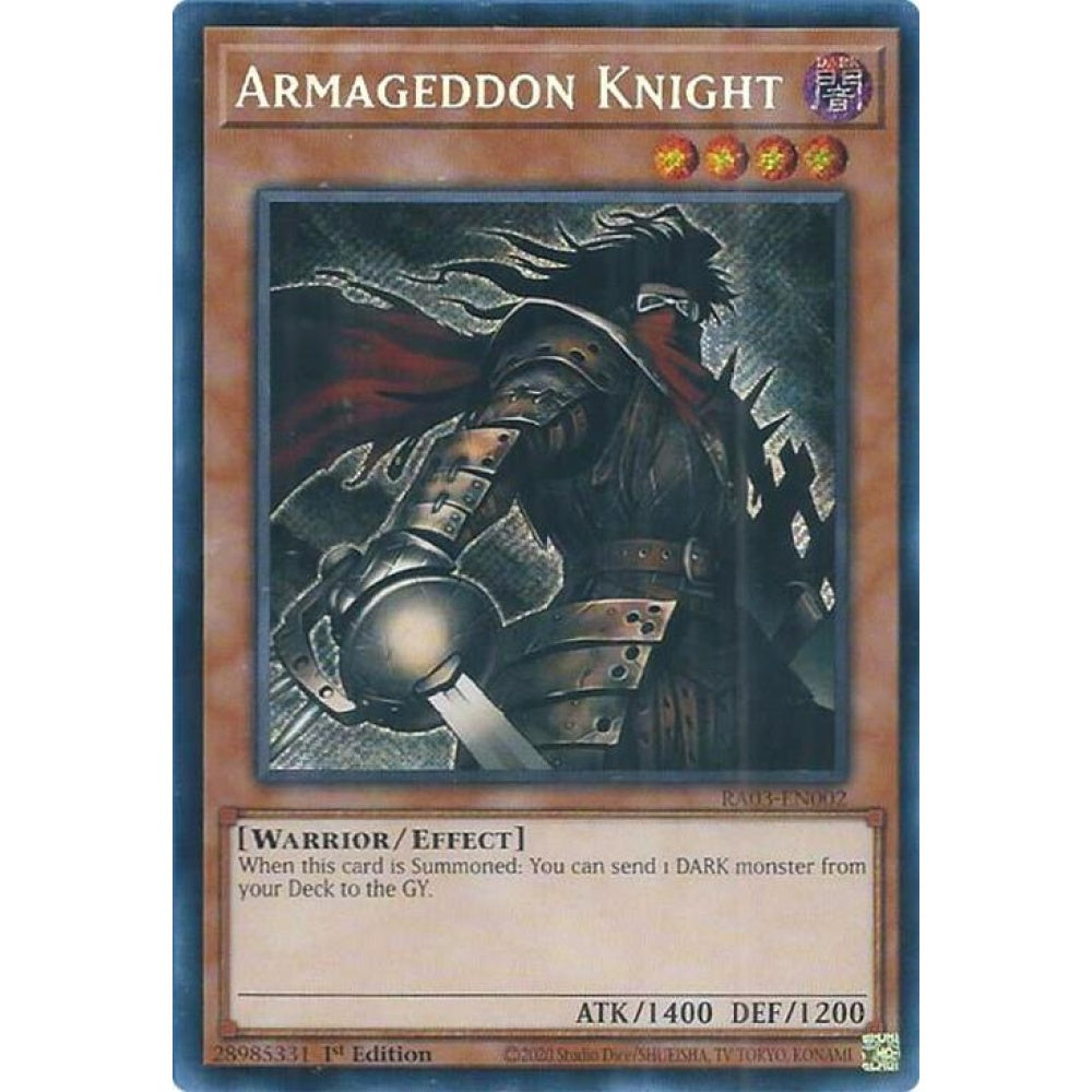 Armageddon Knight (Secret Rare) RA03-EN002 Secret Yu-Gi-Oh Quarter Century Bonanza