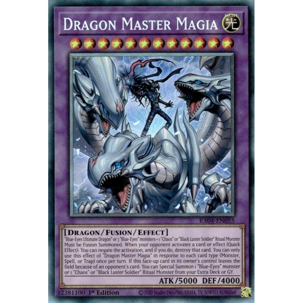 Dragon Master Magia (PCR) RA04-EN055 Collector's Rare Yu-Gi-Oh Quarter Century Stampede