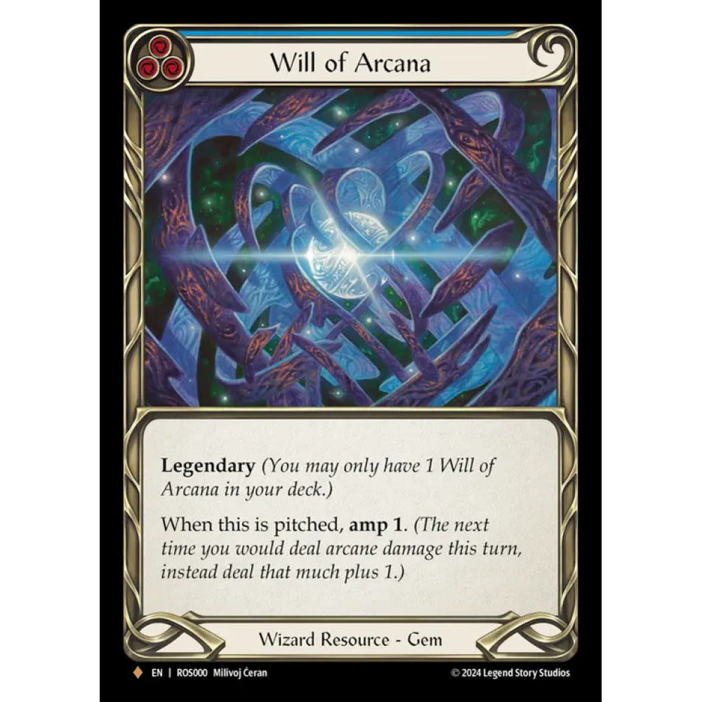 Will of Arcana ROS000-RF Fabled Flesh & Blood Trading Card Game Rosetta in Rainbow Foil Art