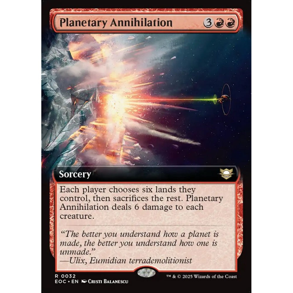 Planetary Annihilation rare 32 Magic the Gathering Edge of Eternities Commander