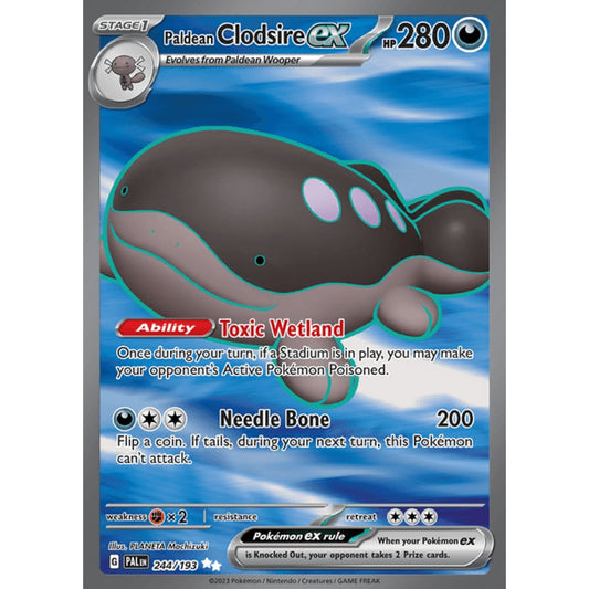 Paldean Clodsire ex Full Art 244/193 Pokemon Card Game Paldea Evolved