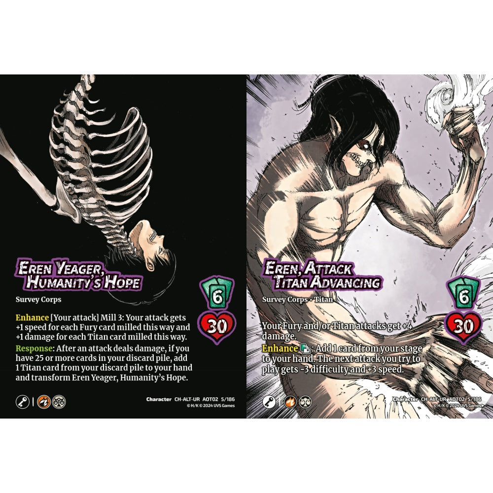 Eren Yeager, Humanity's Hope, 5/186, AOT02, Universus, Attack on Titan: Origins of Power, Character, CH-UR-ALT