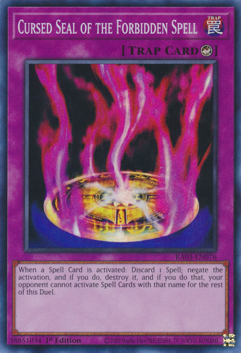 Cursed Seal of the Forbidden Spell RA03-EN076 Collector's Rare Collector's Rare Yu-Gi-Oh Quarter Century Bonanza in Art