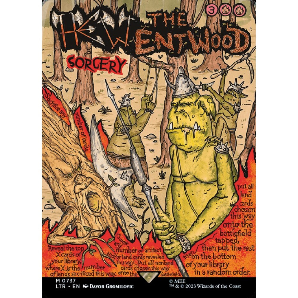 Hew the Entwood, mythic, 737, Magic the Gathering, The Lord of the Rings: Tales of Middle-earth