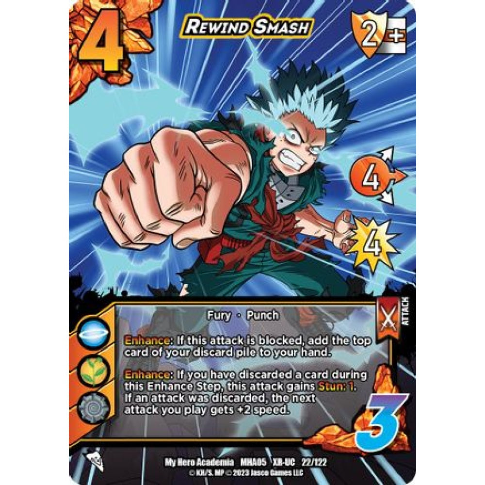 Rewind Smash, 22/122, XR-UC, UniVersus, MHA05 Undaunted Raid