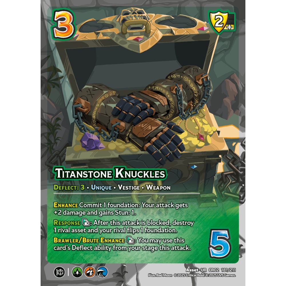 Titanstone Knuckles, 181/211, CR02, Universus, Critical Role: Heroes Of Exandria, Asset, UR