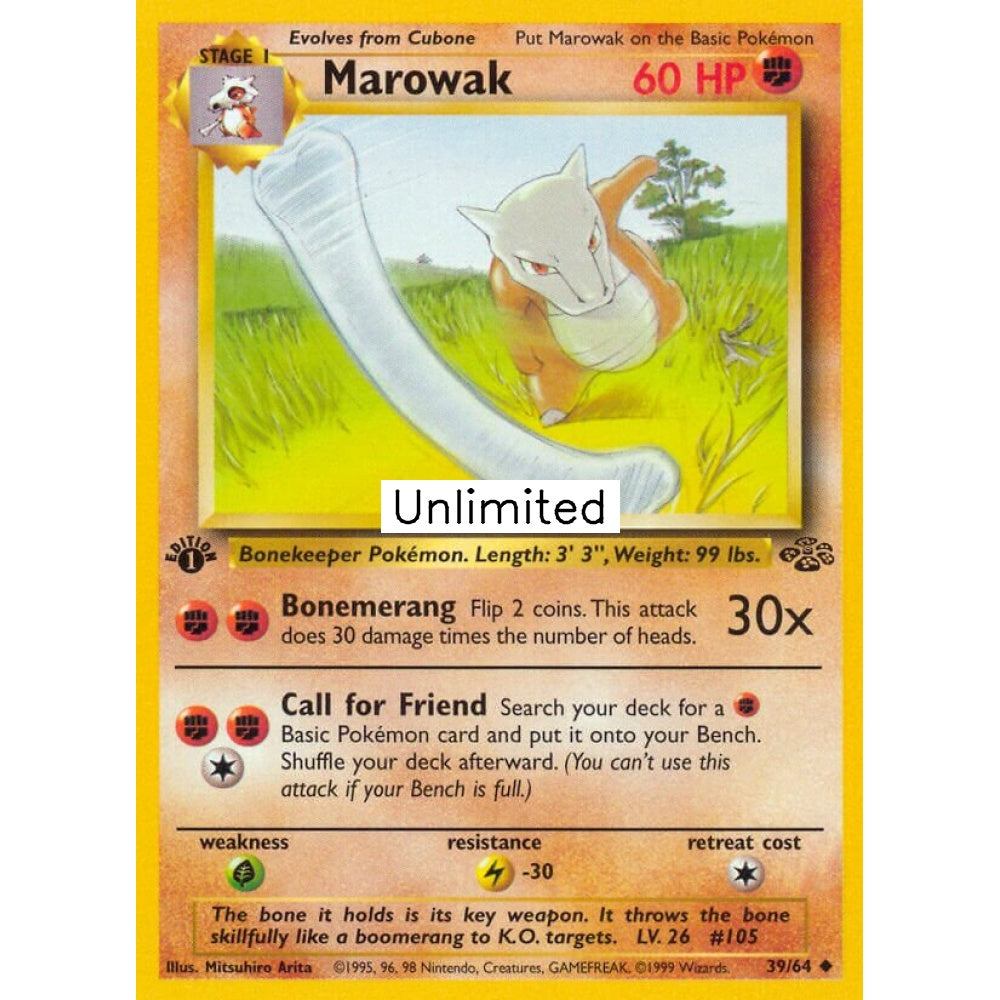 Marowak Uncommon 39/64 Pokemon Card Game Jungle