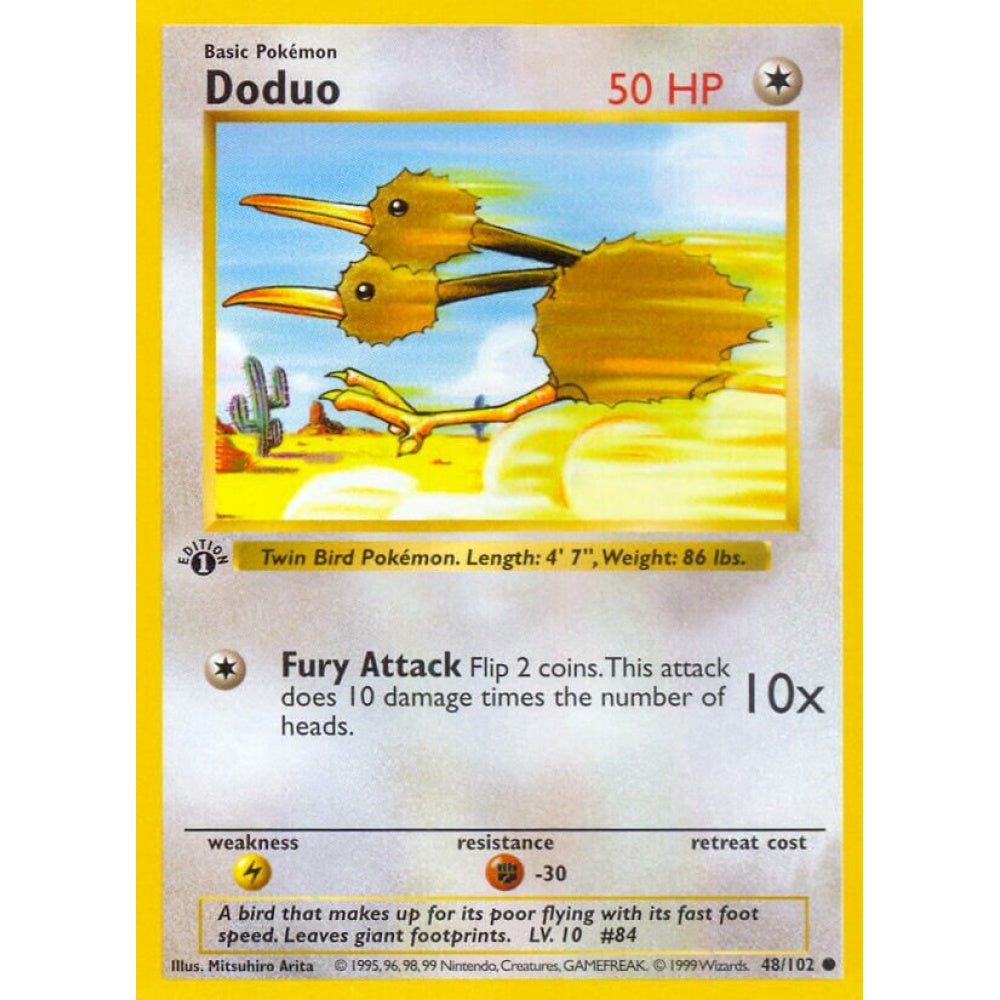 Doduo Common 48/102 Pokemon Card Game Base Set