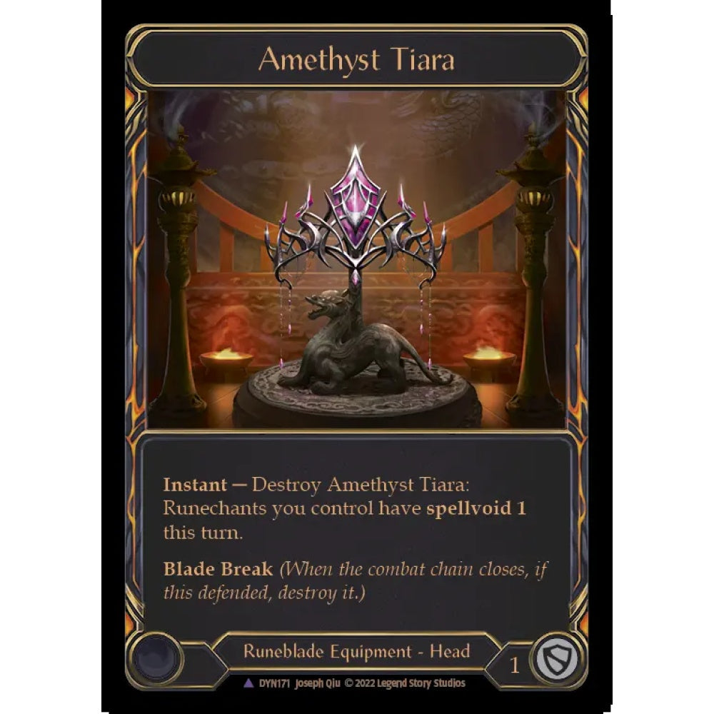 Amethyst Tiara DYN171-MV Marvel Flesh & Blood Trading Card Game Dynasty in Cold Foil Art