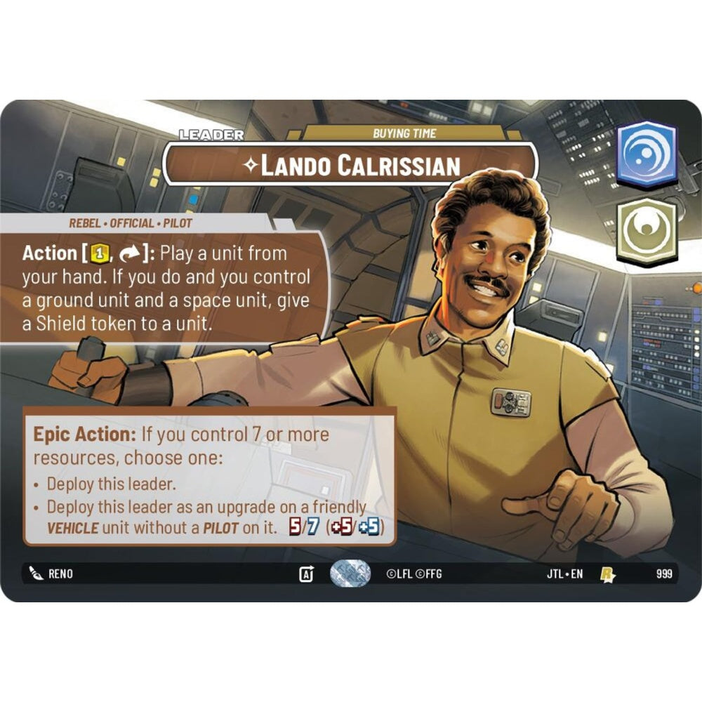 Lando Calrissian, R, JTL 999) Showcase, Star Wars Unlimited