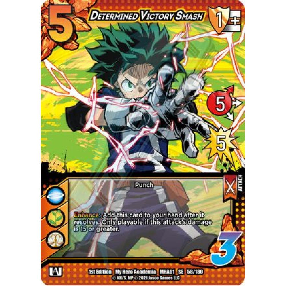 Determined Victory Smash, 58/180, SE, UniVersus, MHA01 My Hero Academia