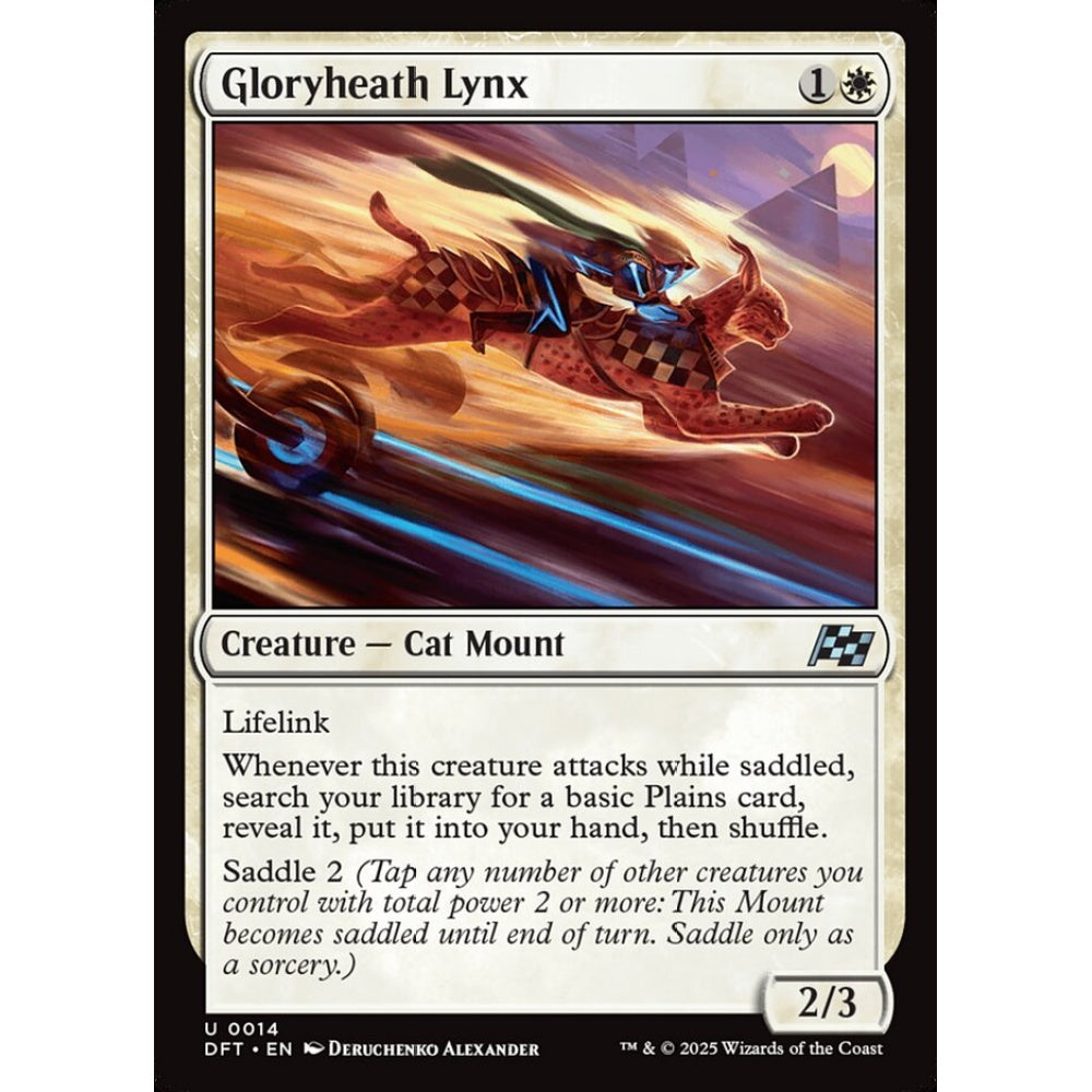 Gloryheath Lynx, 14, uncommon, Magic: The Gathering, Aetherdrift