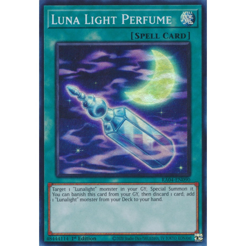 Luna Light Perfume RA04-EN090 Secret Secret Rare Yu-Gi-Oh Quarter Century Stampede in Art
