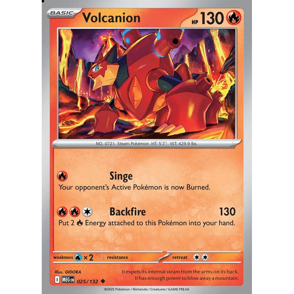 Volcanion Uncommon 025/132 Pokemon Card Game Mega Evolution
