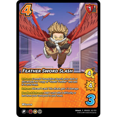 Feather Sword Slash, 40/153, R, UniVersus, MHA06 Jet Burn