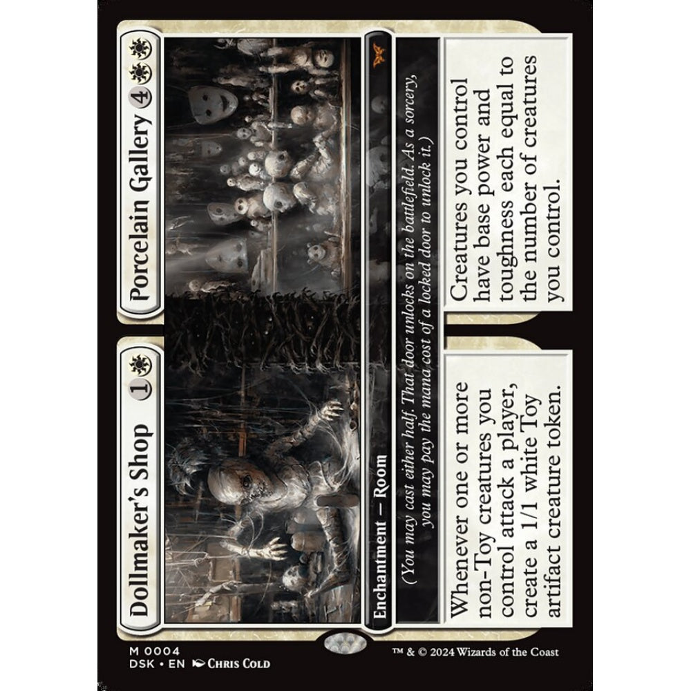 Dollmaker's Shop // Porcelain Gallery, 4, mythic, Magic: The Gathering, Duskmourn: House of Horror
