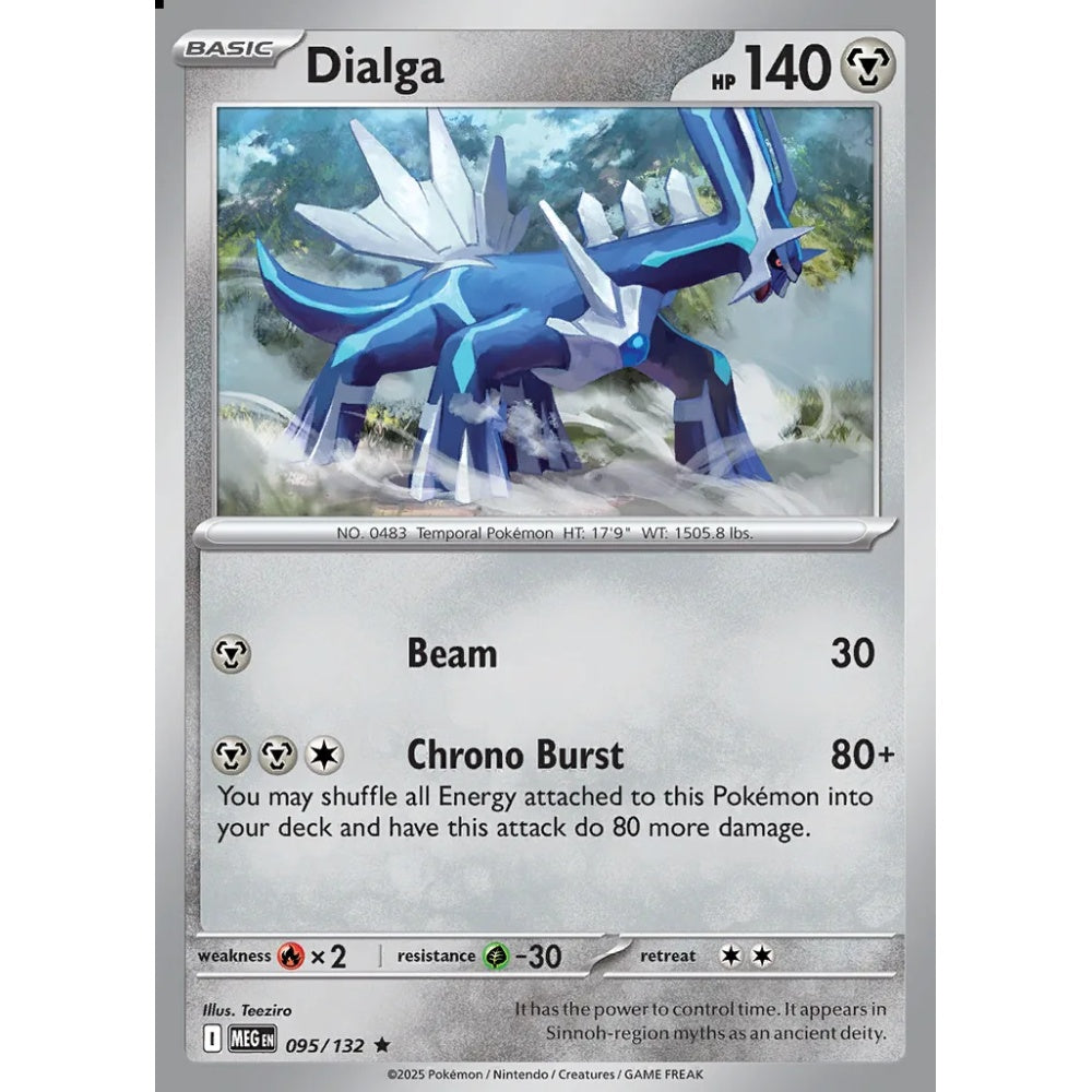 Dialga Rare 095/132 Pokemon Card Game Mega Evolution
