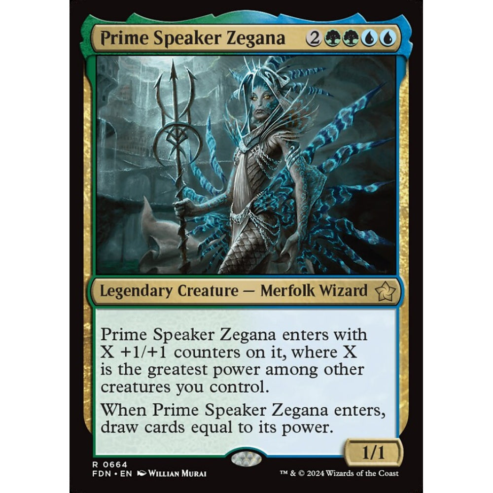Prime Speaker Zegana, 664, rare, Magic: The Gathering, Foundations