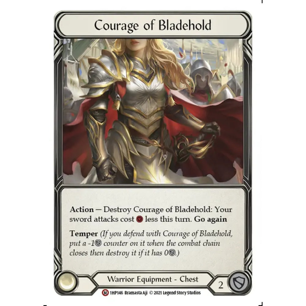 Courage of Bladehold 1HP146 Majestic Flesh & Blood Trading Card Game History Pack 1 in Regular Art