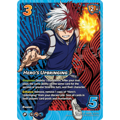 Hero's Upbringing (SR MHA06 155/153) (Foil) UniVersus CCG Trading Card
