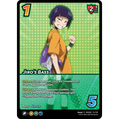 Jiro's Bass, 74/153, R, UniVersus, MHA06 Jet Burn