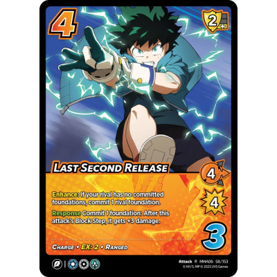 Last Second Release, 58/153, R, UniVersus, MHA06 Jet Burn