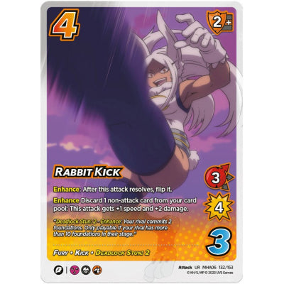 Rabbit Kick, 132/153, UR, UniVersus, MHA06 Jet Burn