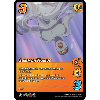 Summon Nomus, 50/153, C, UniVersus, MHA06 Jet Burn