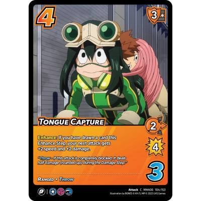 Tongue Capture, 104/153, C, UniVersus, MHA06 Jet Burn