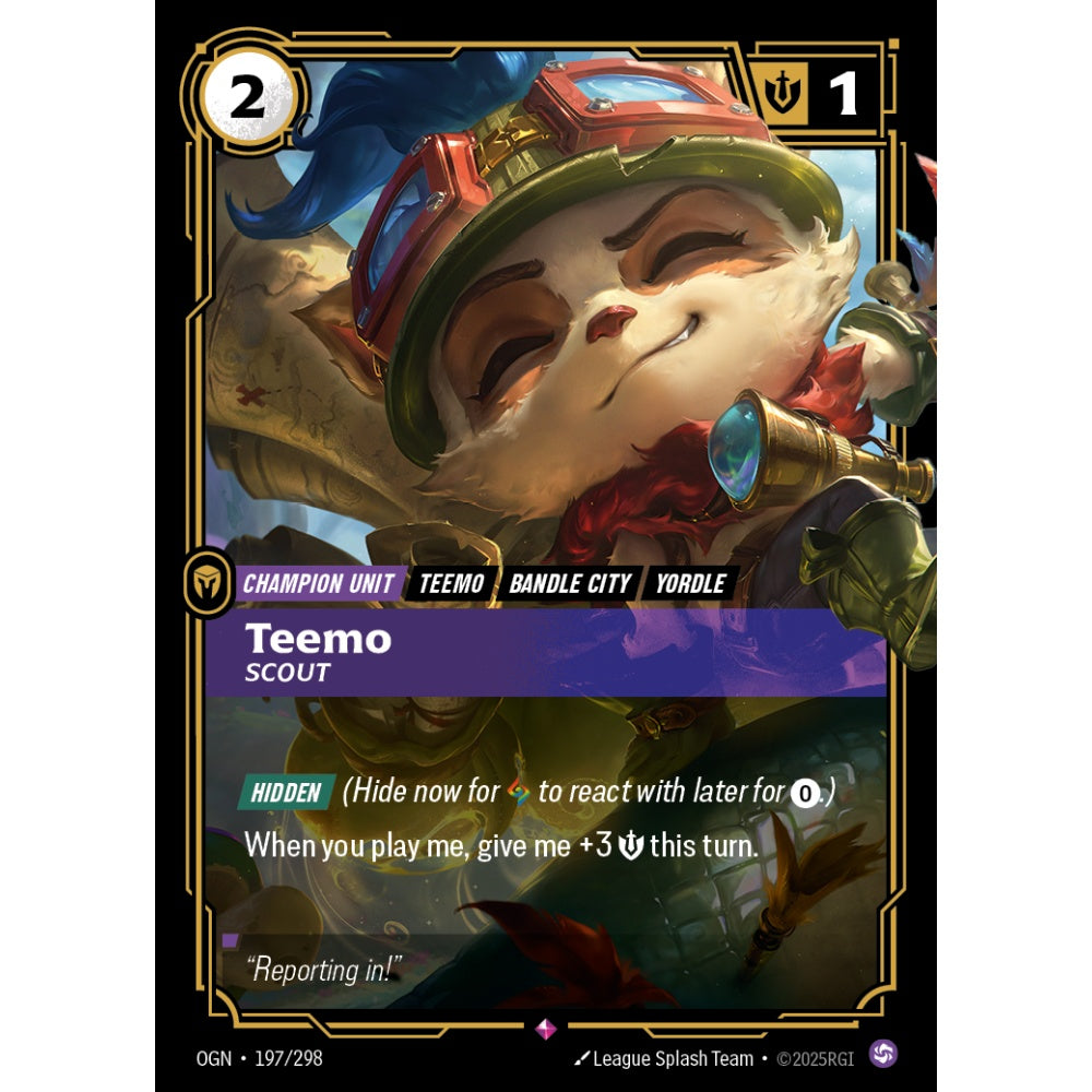 Teemo, Scout OGN-197/298 Riftbound Card Game Origins Rare