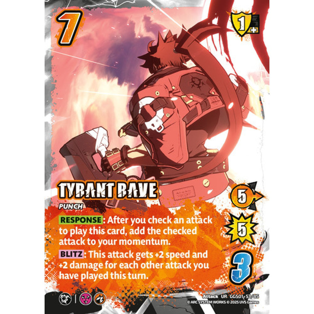 Tyrant Rave 53/85 Universus Card Game Guilty Gear -Strive- UR Foil