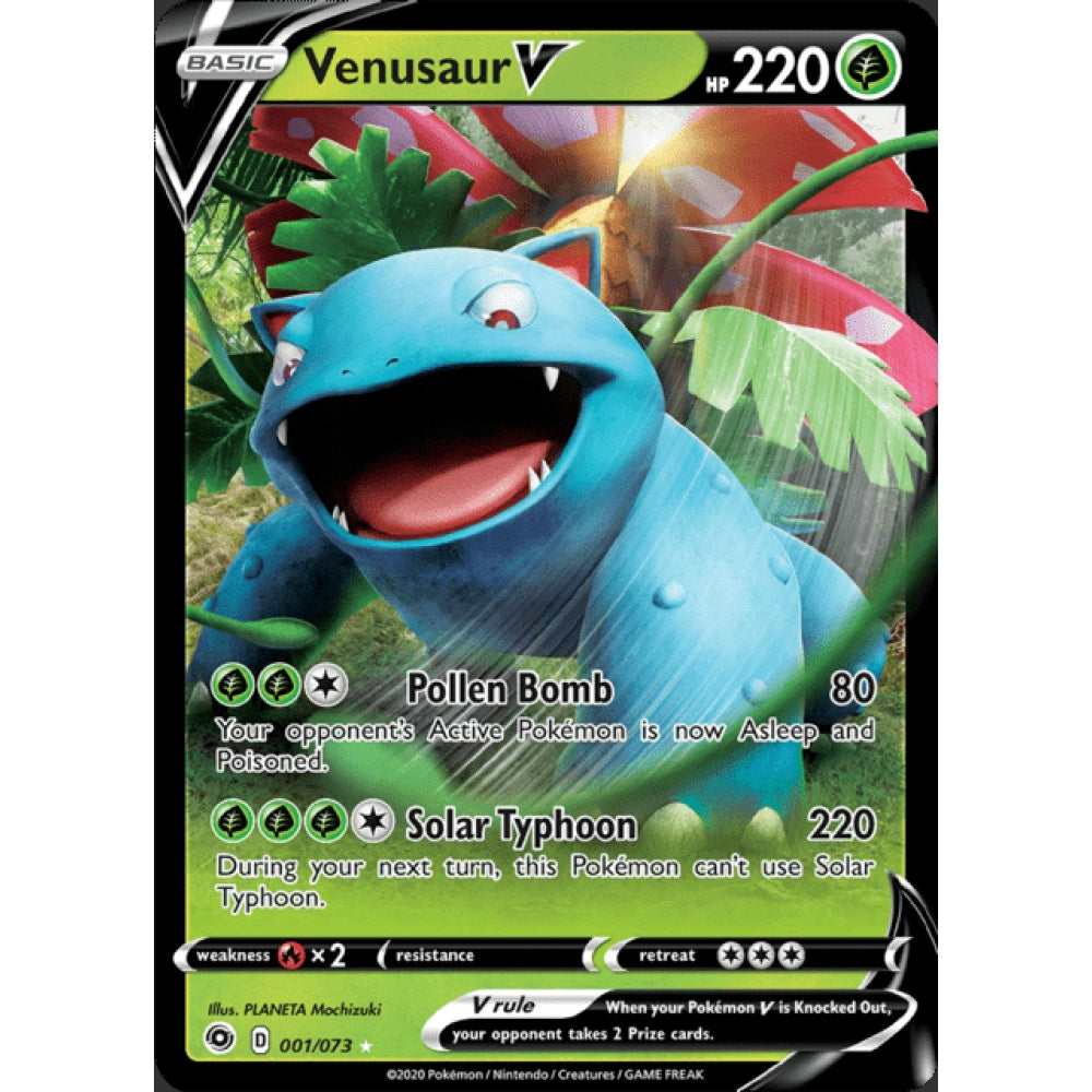 Venusaur V Double Rare 001/073 Pokemon Card Game Champion's Path