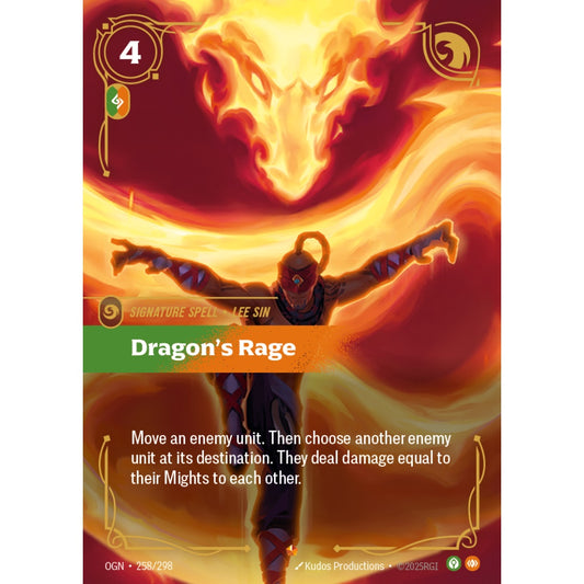 Dragon's Rage OGN-258/298 Riftbound Card Game Origins Epic