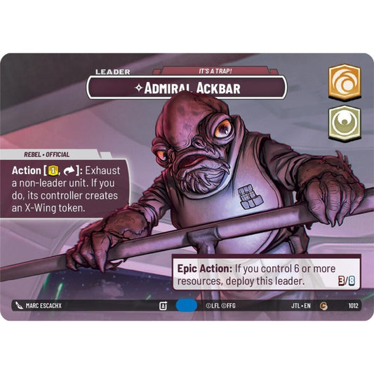 Admiral Ackbar, C, JTL 1012) Showcase, Star Wars Unlimited