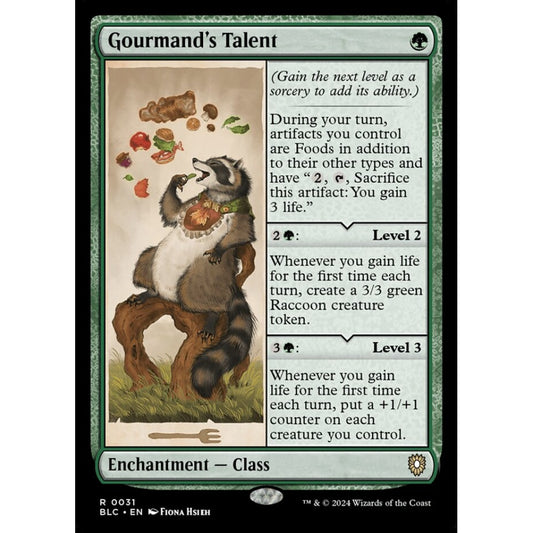 Gourmand's Talent, 31, rare, Magic: The Gathering, Bloomburrow