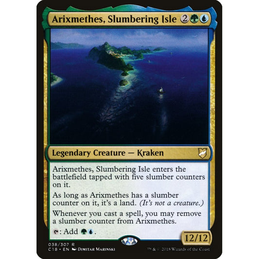 Arixmethes, Slumbering Isle rare 38 Magic the Gathering Commander 2018