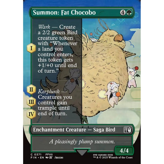 Summon: Fat Chocobo common 371 Magic the Gathering Final Fantasy